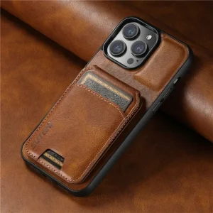 Luxury Phone Case Card Holder Leather Magnetic For iPhone 16
