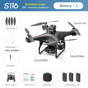 S116 MAX Drone with 3 Batteries 8K Dual Camera