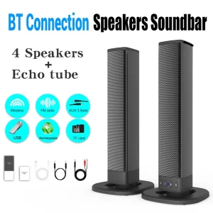 Bluetooth  Sound Bar 2 Speaker System Home Theater