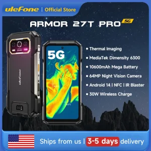Ulefone Armor 5G THERMAL BY Android 64MP 6.78" 24GB+256GB Mobile Phone