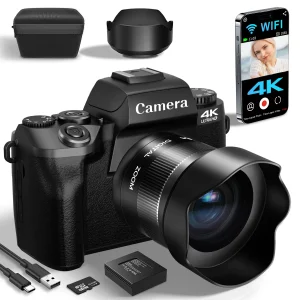 Digital Camera 4K 64MP 4 Inch Touch Screen