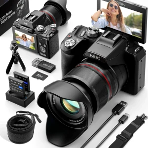 64MP Digital Camera with WiFi & App Control with 180°Flipable Scr