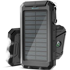 Waterproof Outdoor Solar Power Bank 38800mAh Dual USB  Mobile Phone Charger