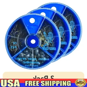 75pcs Hook Swivel Sinker Assortment Pack Split Shot Tackle Box