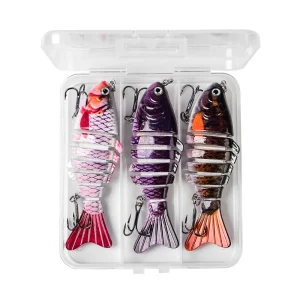 3PCS Lifelike 7 Segment Swimbait Fishing Lures10cm/15g