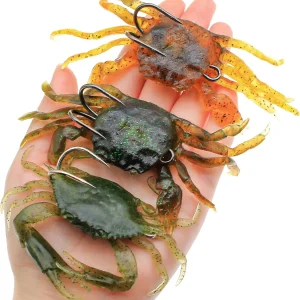3Pcs Crab Soft Lure with Double Hooks