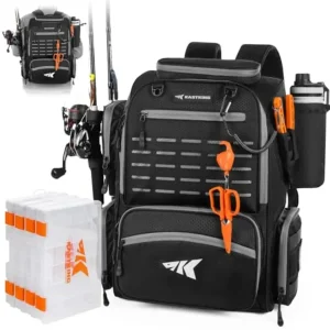 Fishing tackle backpack for outdoor use, features 4 tackle boxes