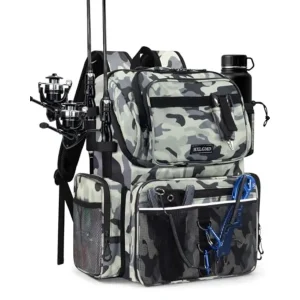 Fishing Backpack with Rod Holders, 43L Large Water Resistant